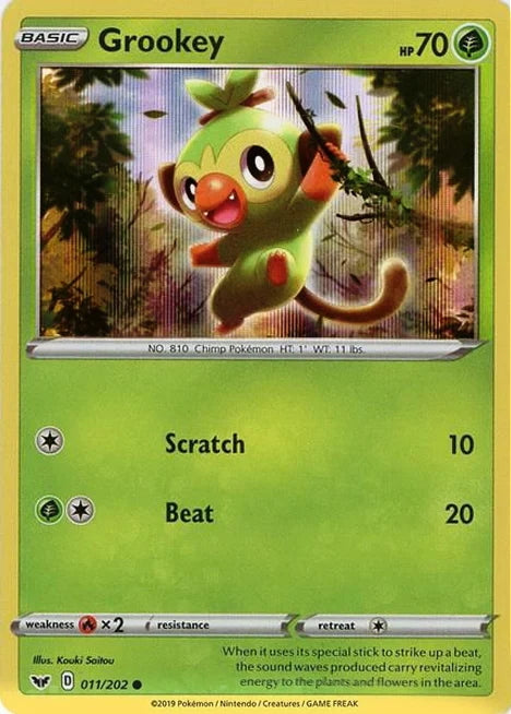Sword & Shield Grookey #11/202 Galar Collection Holo